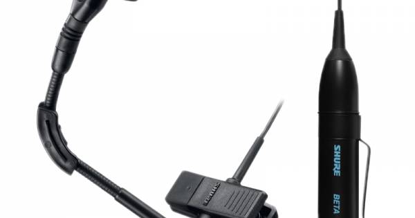 Shure BETA98H/C Clip-on Instrument Microphone with Attached Shure BETA98H/C Clip-on Instrument Microphone with Attached